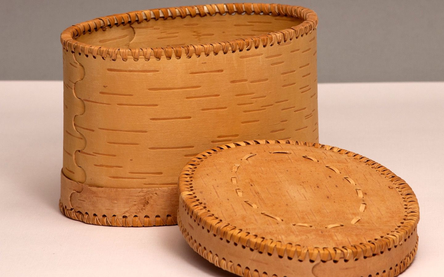 Birch bark food containers