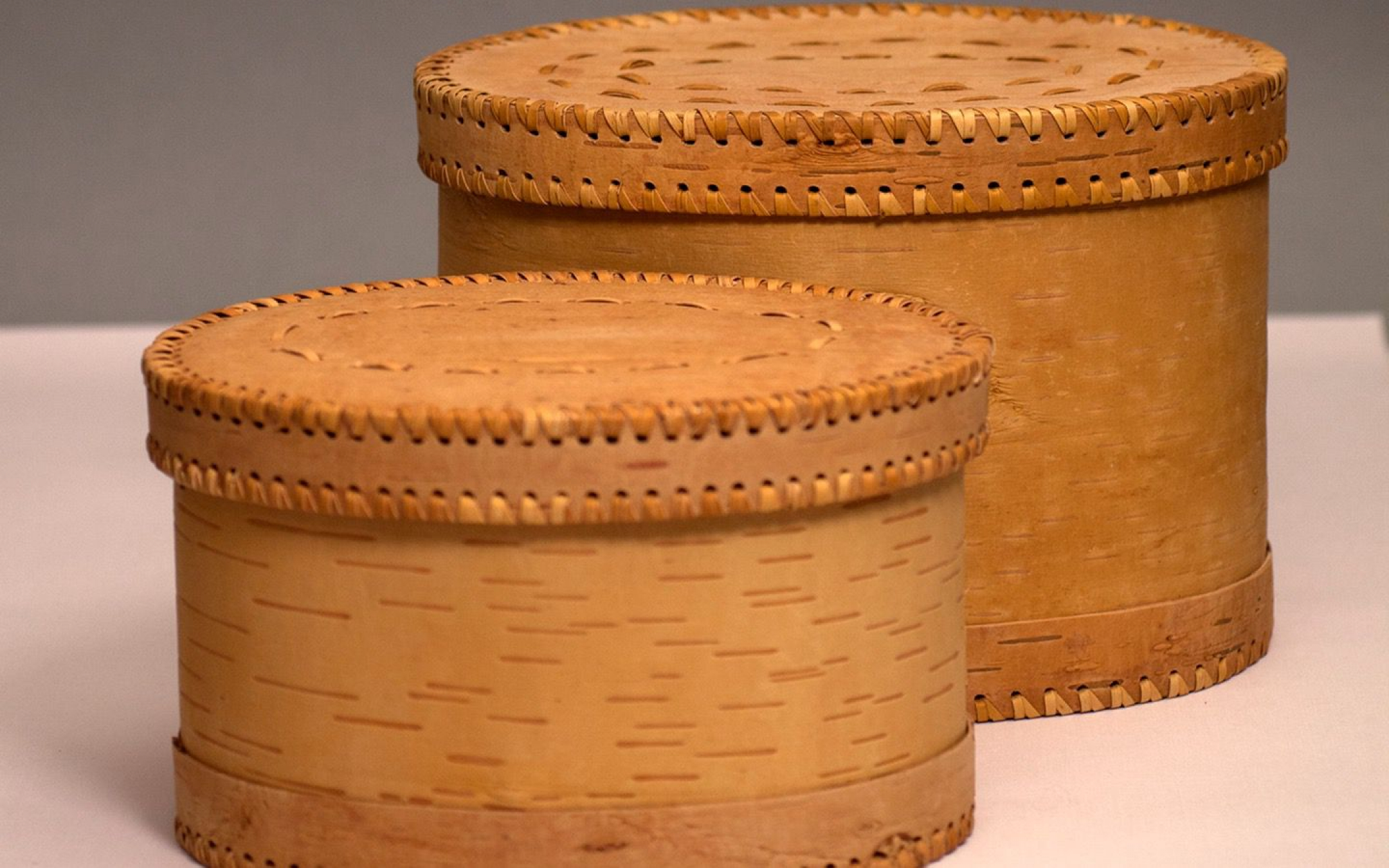 Birch bark food containers