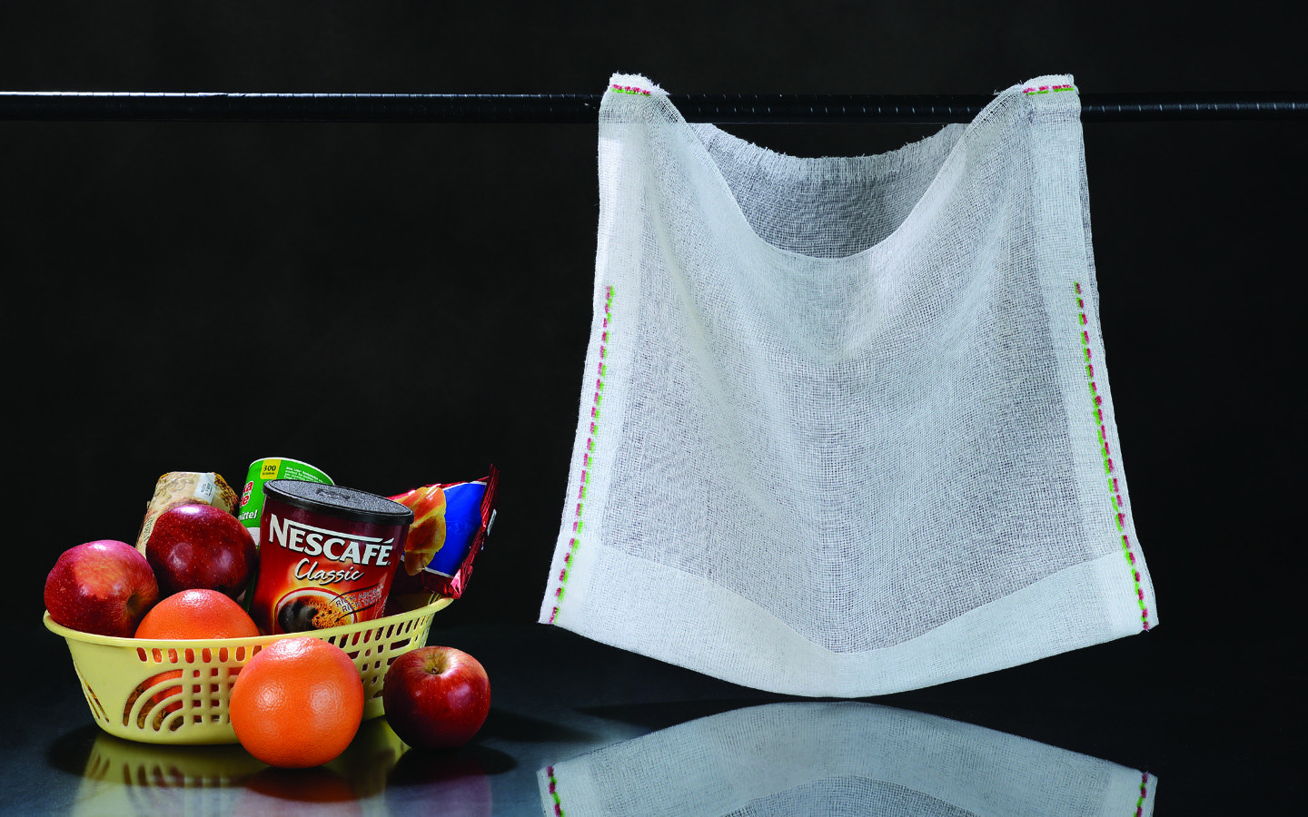 Cotton gauze grocery bag