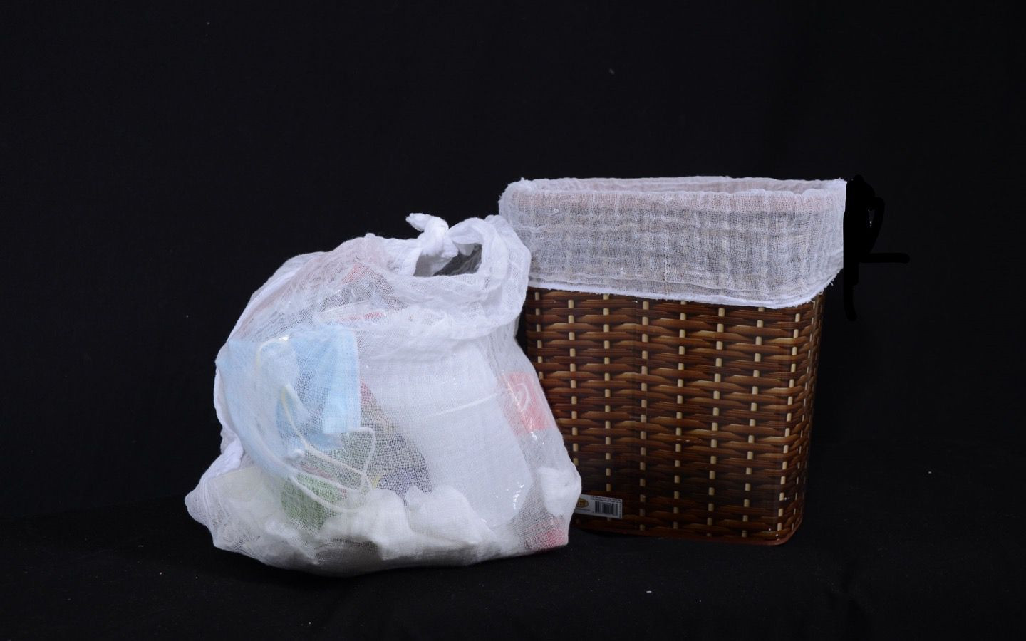 Cotton gauze grocery bag