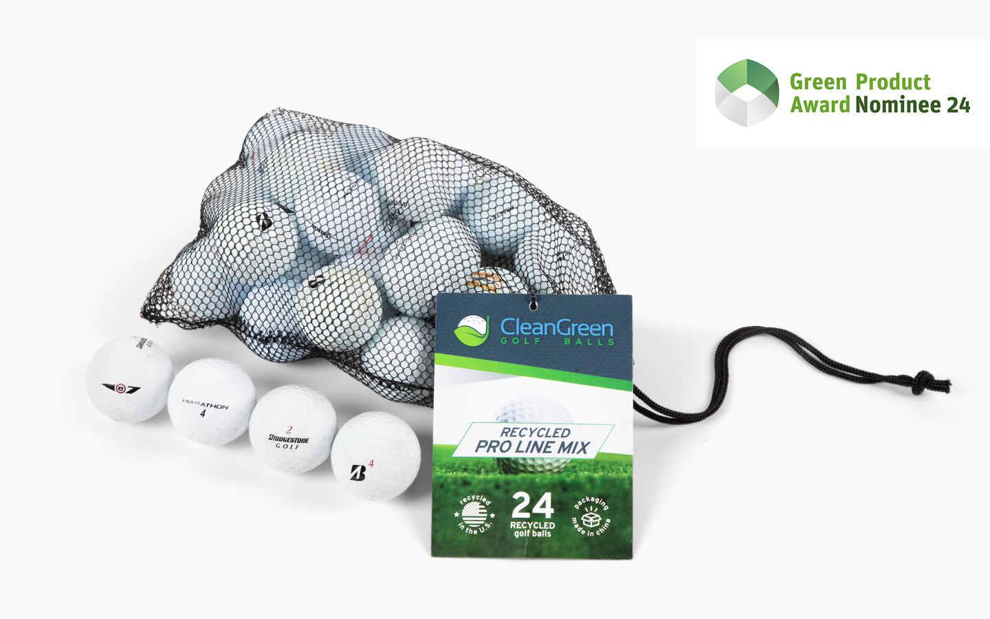 Bolas de golf recicladas y usadas