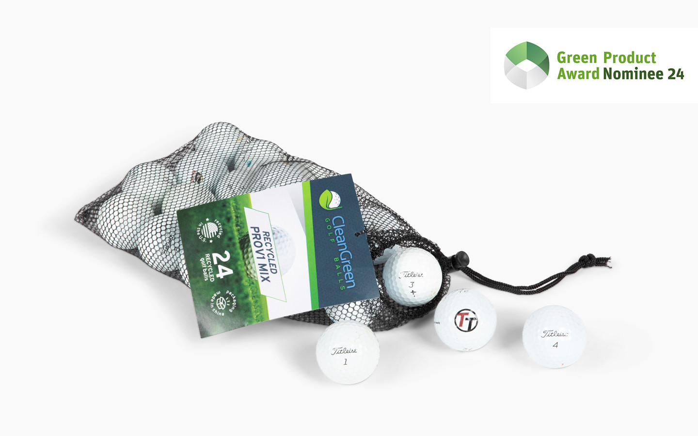 Bolas de golf recicladas y usadas