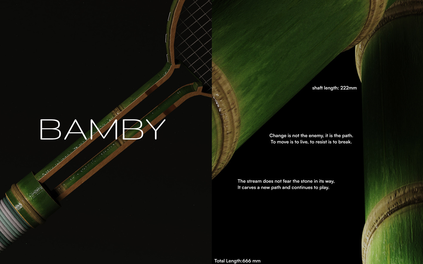 BAMBY-Bamboo Badminton Racket