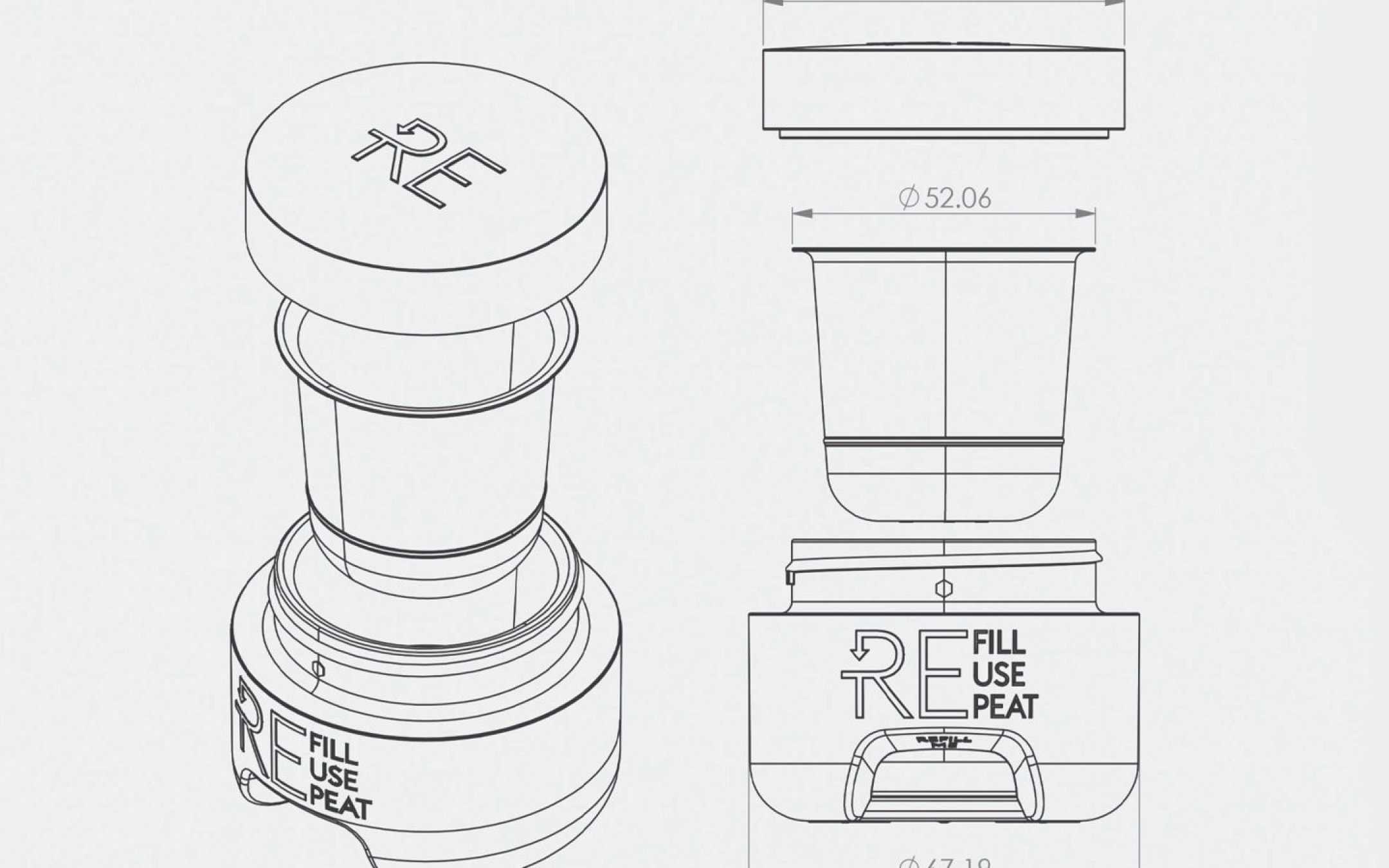 REfill REuse REpeat cream jar