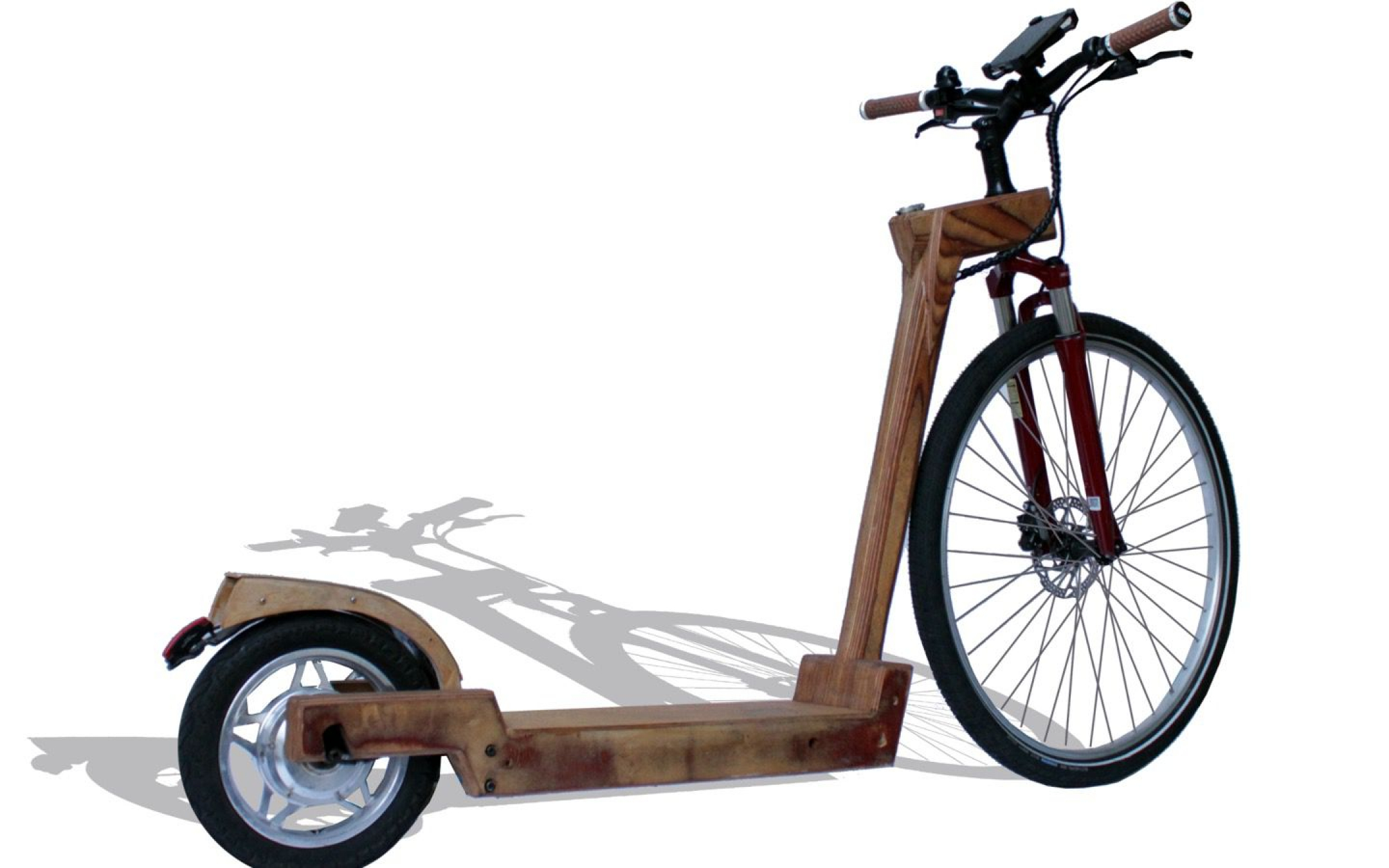 Electro-bicicleta de madera