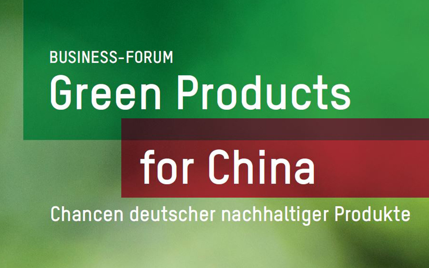 Green Products for China